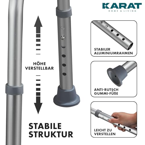 KARAT 360° drehbarer Duschhocker – höhenverstellbar & rutschfest – bis 136 kg – Bild 5