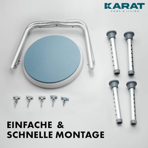 KARAT 360° drehbarer Duschhocker – höhenverstellbar & rutschfest – bis 136 kg – Bild 7