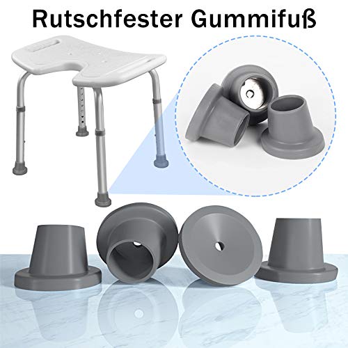 UISEBRT U-förmiger Duschhocker – höhenverstellbar 35–51 cm, rutschfest & stabil bis 135 kg – Bild 7