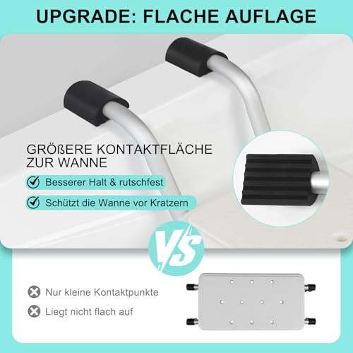 FinityPro Badewannensitz Aluminium – rutschhemmend & 120 kg belastbar – Bild 5