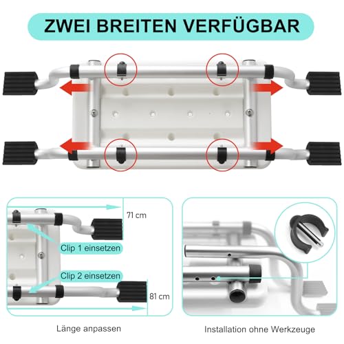 FinityPro Badewannensitz Aluminium – rutschhemmend & 120 kg belastbar – Bild 7