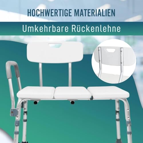 OrtoPrime Badewannensitz höhenverstellbar mit Haltegriff Weiß – Bild 8