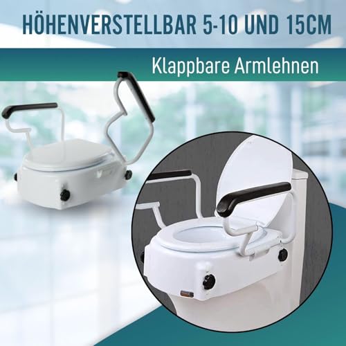 OrtoPrime Toilettensitzerhöhung mit Armlehnen & Deckel – Bild 4