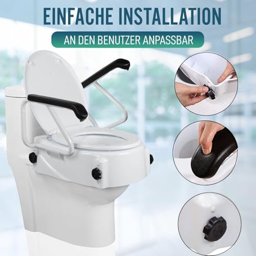 OrtoPrime Toilettensitzerhöhung mit Armlehnen & Deckel – Bild 6