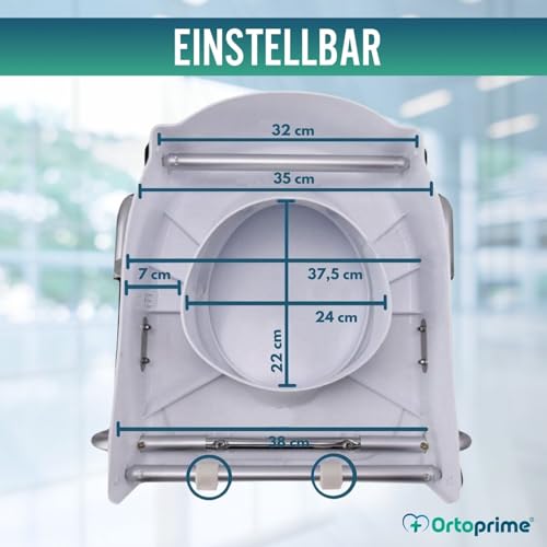 OrtoPrime Toilettensitzerhöhung mit Armlehnen & Deckel – Bild 8