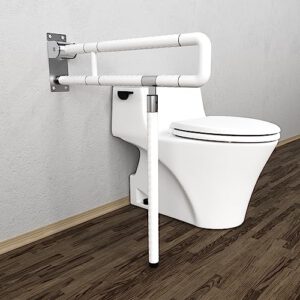 Tubiaz Wandstützgriff WC klappbar Weiß 70 cm Edelstahl