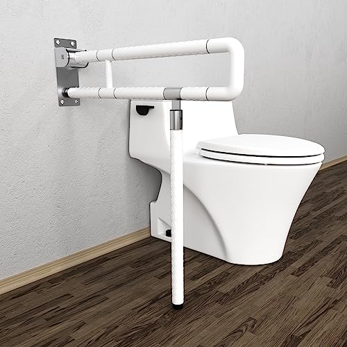 Tubiaz Wandstützgriff WC klappbar Weiß 70 cm Edelstahl
