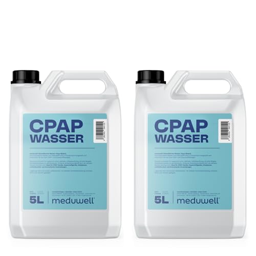 meduwell CPAP Wasser destilliert für Sauerstoffgerät – 5L Kanister für hygienische Atemtherapie – Bild 3