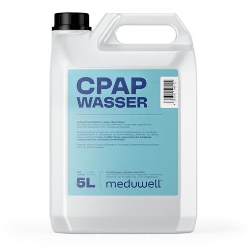 meduwell CPAP Wasser 5L Kanister destilliert Sauerstoffgerät