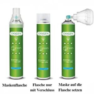 Sauerstoff Dose 28L Set mit Mundstück tragbar
