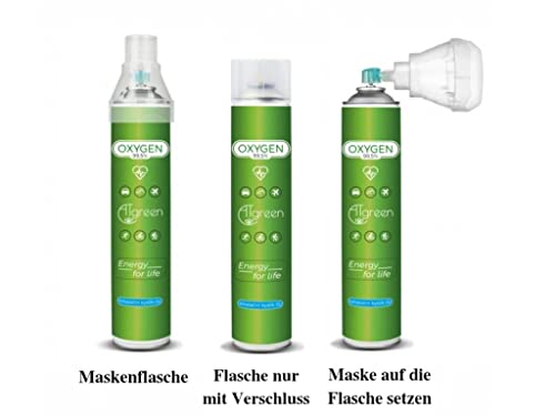 Sauerstoff Dose 28L Set mit Mundstück tragbar