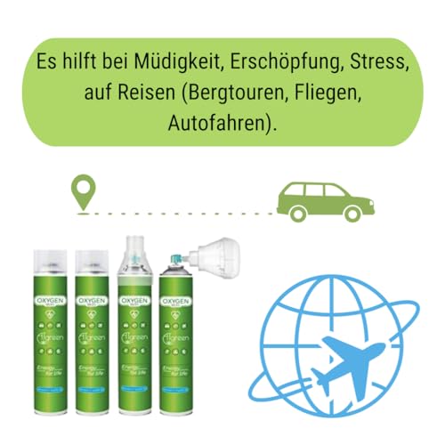 Atgreen Sauerstoff Dose 28L Set – integriertes Mundstück für flexible Nutzung – Bild 6