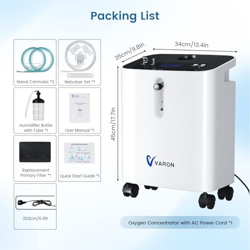 Varon Sauerstoffkonzentrator 1–10L für Zuhause – leistungsstark & leise im Dauerbetrieb – Bild 6