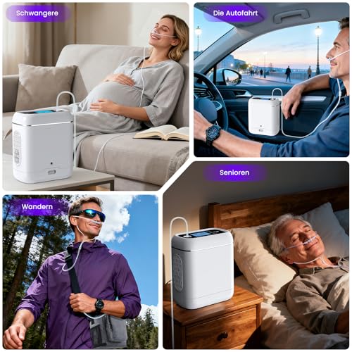KDWLL Sauerstoffkonzentrator tragbar – Höhenmodus & Pulssteuerung für unterwegs – Bild 8