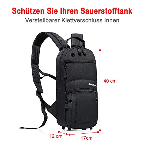 iGuerburn Sauerstoffflaschen Rucksack – flexibel für 0,3–1L O2 Tanks & bequem tragbar – Bild 3