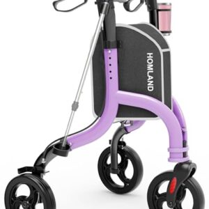 HOMLAND Dreirad Rollator leicht violett faltbar
