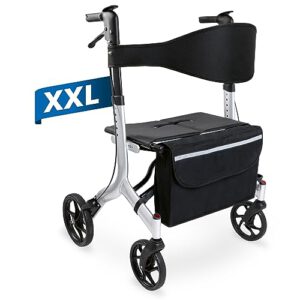 Weinberger XXL Rollator schwarz faltbar mit Sitz